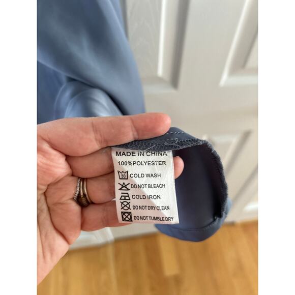 Ivy City Co Julie Slate Dusty Blue Flutter Sleeve GIRLS Dress - Picture 5 of 6